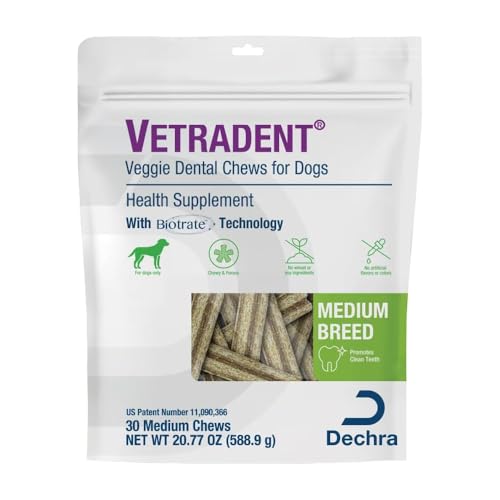 Veggie Dental Chews for Dogs (0.67 Ounce (Pack of 30))