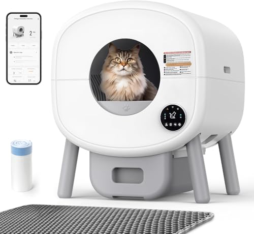 Self Cleaning Cat Litter Box (Elegant White)