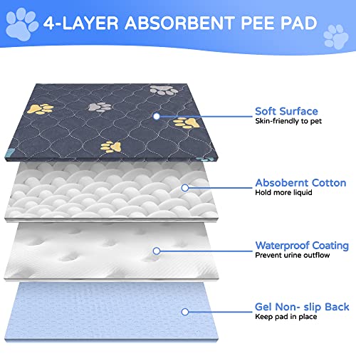 Washable Pee Pads for Dogs (Colour Paws / 36*48''-2pcs)