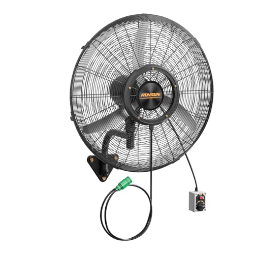 26" Wall Mount Mist Fan with Spray Ring & BLDC Motor