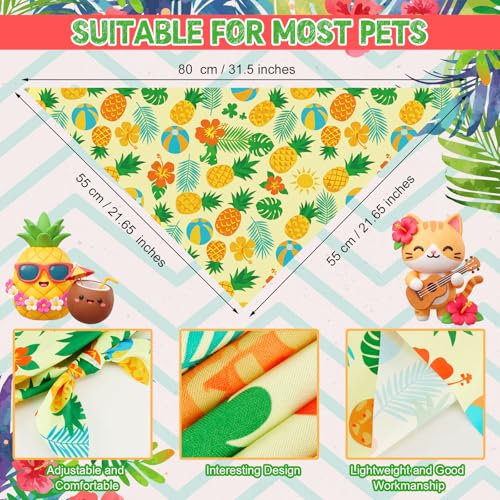 50 Pcs Dog Bandanas Bulk for Summer (Summer / 31.5 x 21.7 x21.7 Inch)
