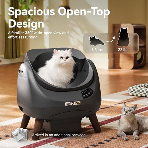 Open-X Open-Top Automatic Litter Box, Large, Multi-Cat Bundle, Grey (Grey / Large, Multi-Cat Bundle)
