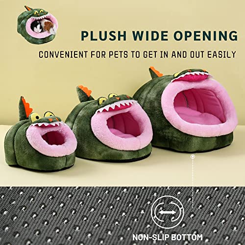 Rat Bed Hut Guinea Pig Hideout House Small Animal Tent Accessories Rabbit Hideaway Igloo Supplies for Cages (XL / 3-Crocodile)