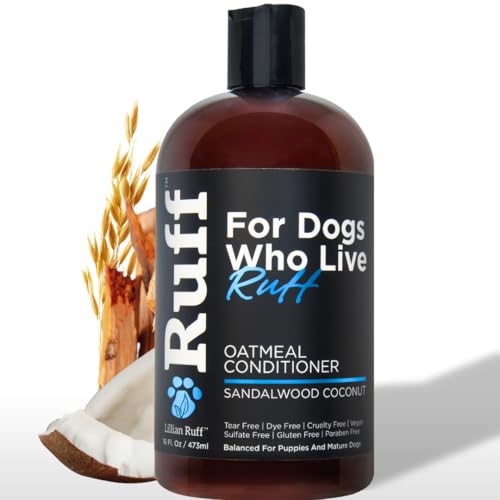 Ruff by Lillian Ruff Sandalwood Coconut Oatmeal Conditioner for Dogs (16oz)