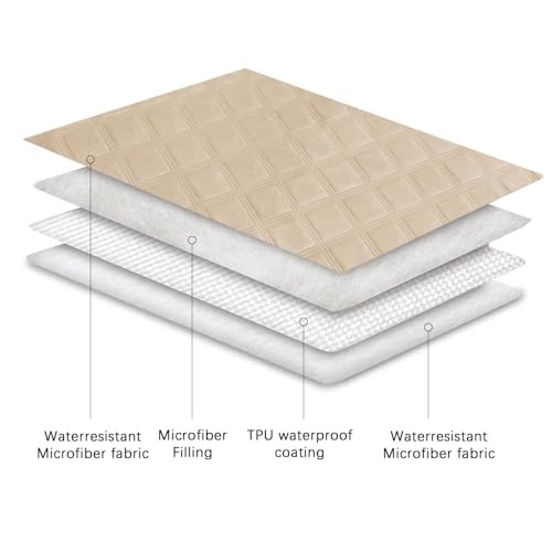 Waterproof Dog Bed Cover Pet Blanket with Anti (82x102 Inch (Pack of 1) / Beige)