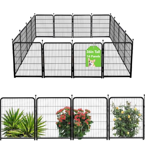 Garden Fence 36 Inch 14 Panels Without Gate