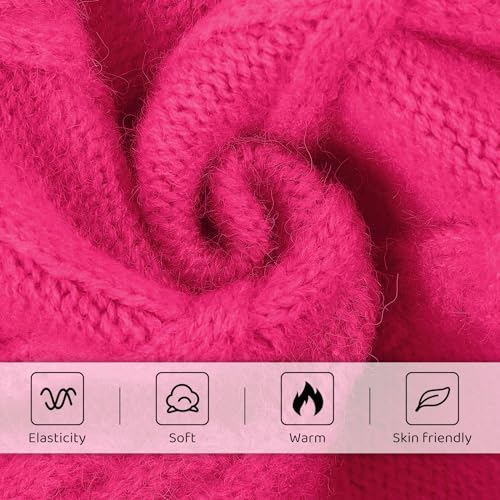 Small Dog Pullover Sweater for Medium Dogs Girl (Medium / Fuchsia)