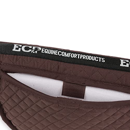 Adjustable Shock Absorbing Memory Foam Half Saddle Pad (Brown)