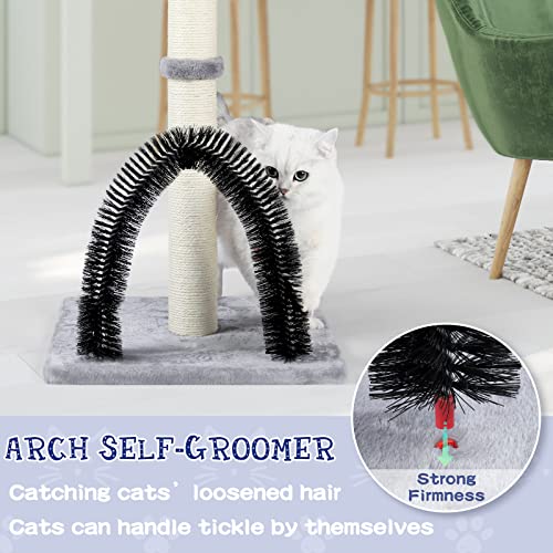 32" Tall Cat Scratching Post with Arch Groomer