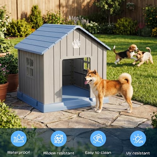 Dog House Outdoor (Blue / 31.18*33.7*32.52)