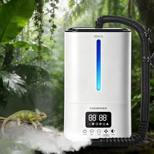 Reptile Fogger Humidifier (White / 5L/1.32Gallon)
