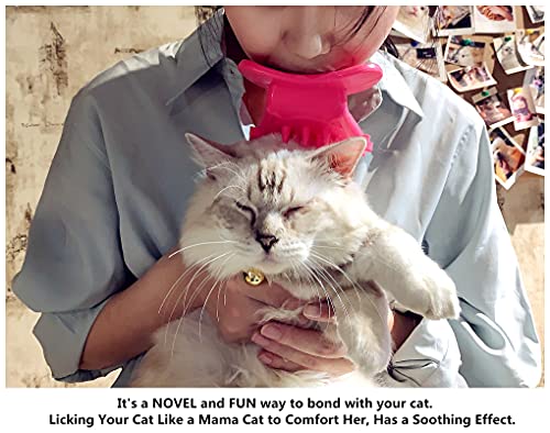 Cat Brush Shedding Grooming (Rose red)