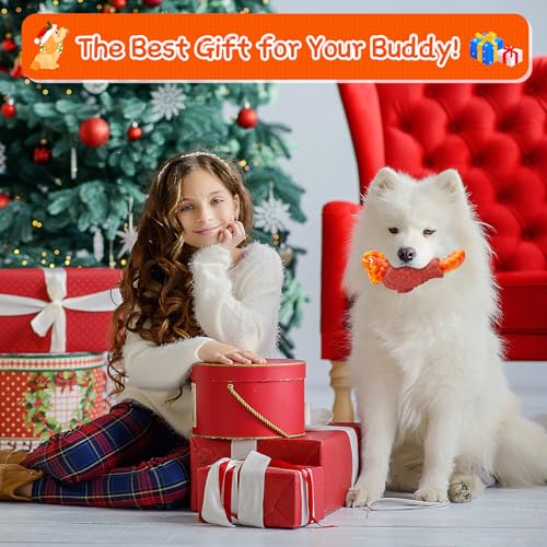 Tough Dog Toys for Aggressive Chewers (Orange / Medium)