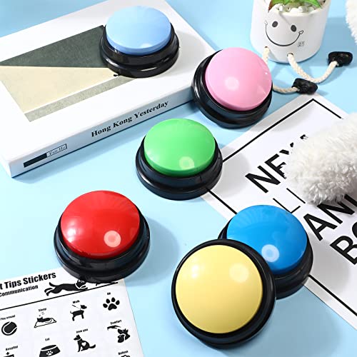 16 Pcs Voice Recordable Dog Buttons for Communication (Classic Colors)