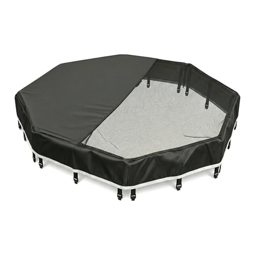 Octagonal Playpen Top Cover for 24" Side Metal Pet Pen (Black / No Pen: 00-Inch High)