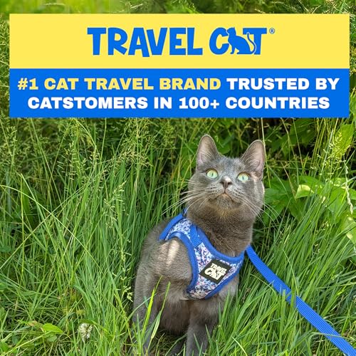 Travel Cat Harness and Leash Set (Large / Groovy Cat)