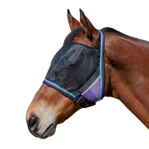 Kensington UViator CatchMask Horse Fly Mask with Web Trim UV Eye Protection Mask for Horse (2017-Lavender Mint)