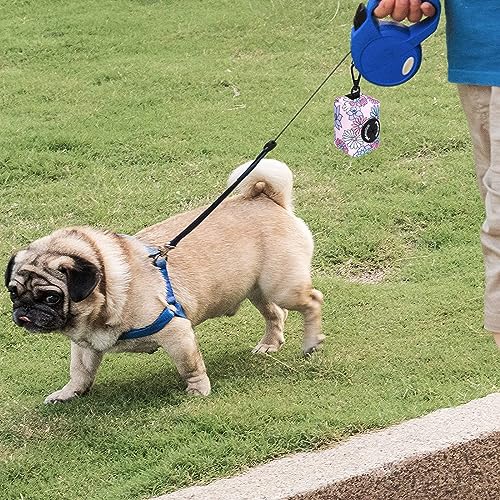 Dog Poop Bag Holder Dispenser 2 Pack (Colorful Daisy)