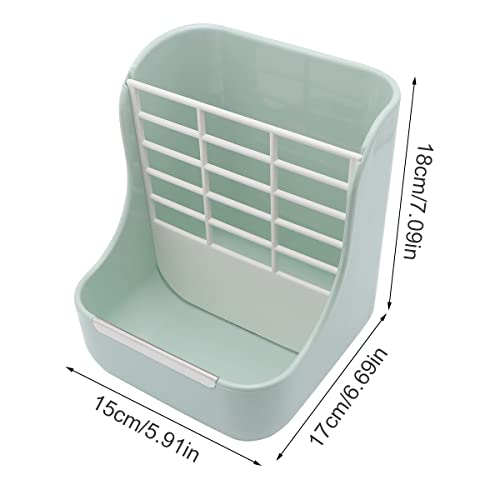 Rabbit Hay Feeder 2 in 1 Automatic Guinea Pig Food Bowl (Green)