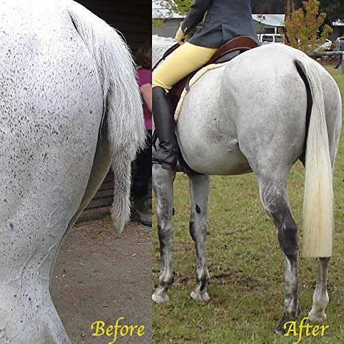 Horse Tail Extensions with Braided Horsehair Loop (1 LB (34"-36") / Pure White)