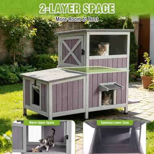 Outdoor Cat House Weatherproof