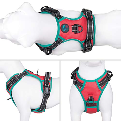 Upgraded No Pull Dog Harness (Red / Medium)
