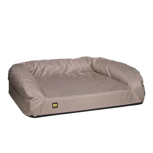 Tough Orthopedic Small Bolster Dog Bed (Small (24" L x 18" W x 8" H) / Taupe Premium Finish)