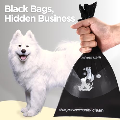 Recycled Bulk Dog Waste Bags (Black / 3200 Count (Pack of 1))