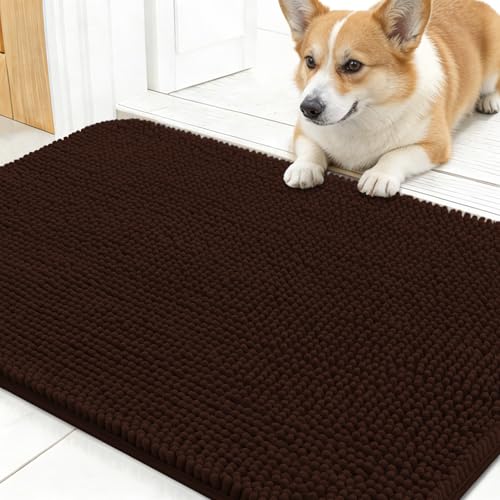 Dog Door Mat for Muddy Paws 24x16 (Brown / 24" X 16")
