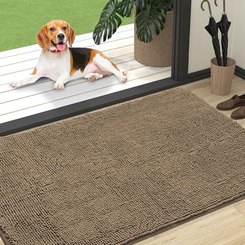 Dog Door Mat for Muddy Paws 47x32 (Tan / 47" X 32")