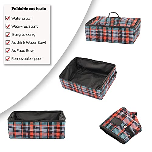 Mispace Portable Twin Compartment Show House Cat Cage (Black & Orange)