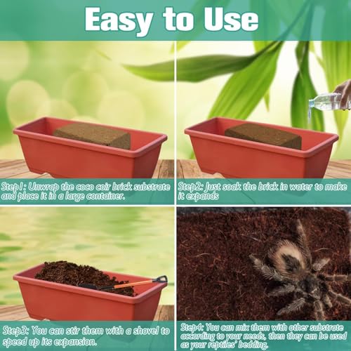 1 Pack Compressed Coconut Fiber Substrate for Reptiles (1 pack)