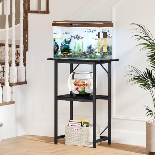 10 20 Gallon Fish Tank Stand (Black / 20 Gal-2 Tier)