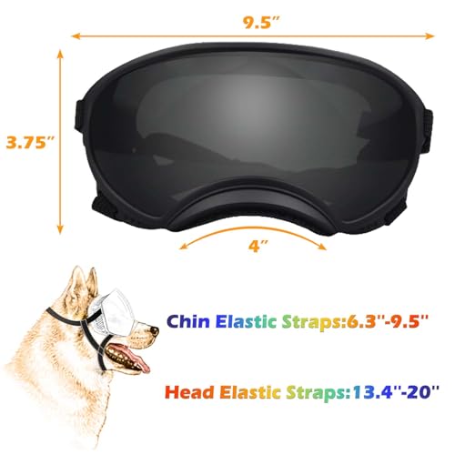 Medium Dog Sunglasses with Adjustable Strap UV Protection
