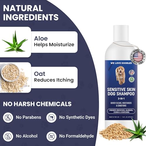 Dog Shampoo for Sensitive Skin with Oatmeal & Aloe
