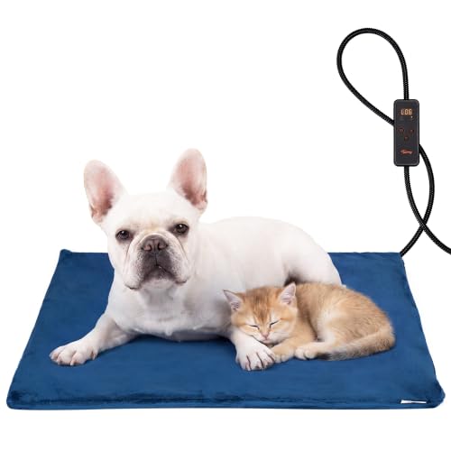 Pet Heating Pad for Cats & Dogs (Blue / 28.0"L x 20.0"W x 0.6"Th)