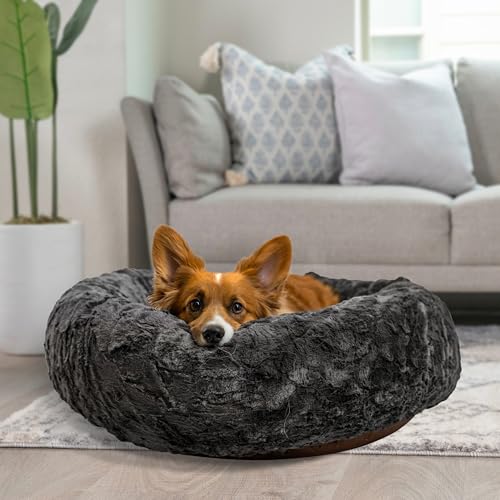 Original Calming Donut Dog Bed (Mink Lux / Medium)