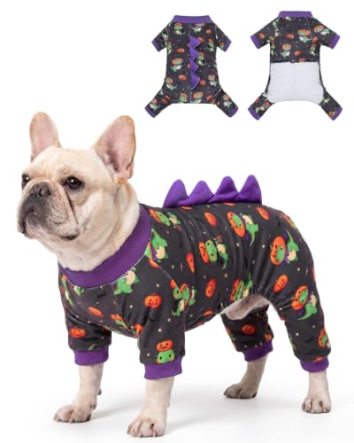 Dinosaur Costume Halloween Dog Pajamas (X-Small / Halloween Pumpkin Dino)