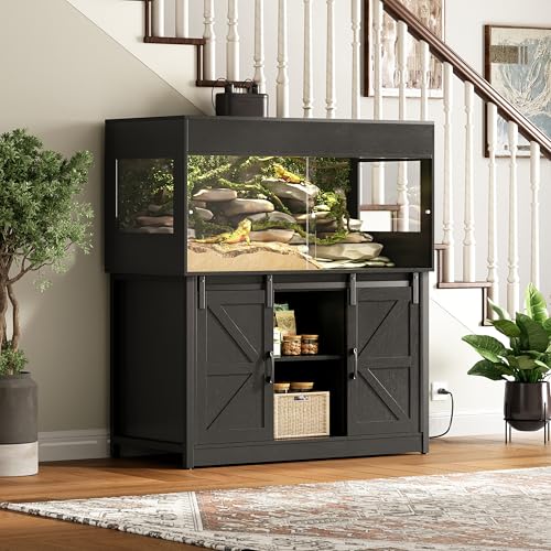 120 Gallon Reptile Terrarium with Stand (Black / 120 Gallon)