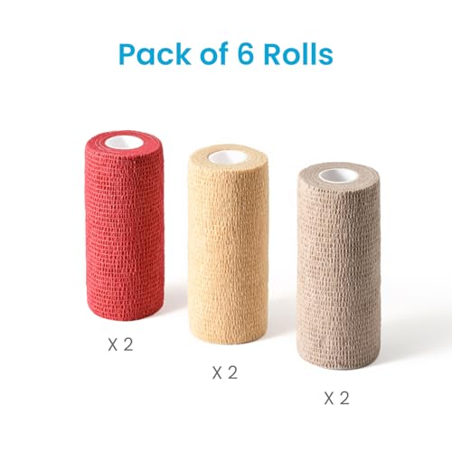Pet Wrap Self (4 Inch (Pack of 6) / Solid Color A, 2 of Each Color)