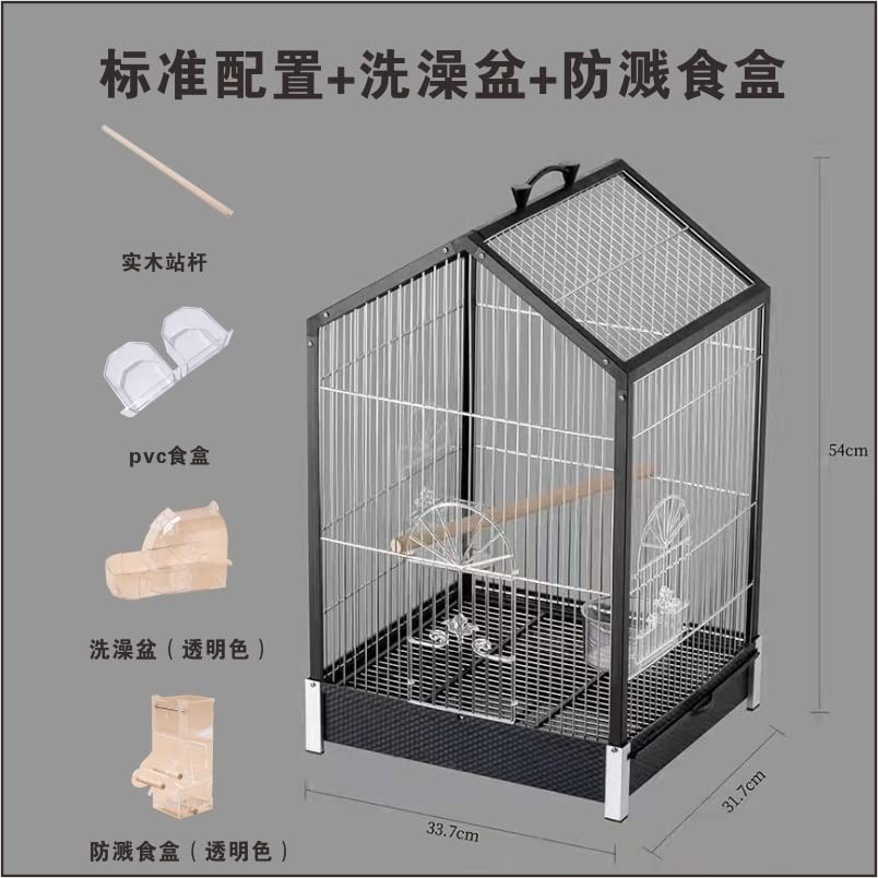 Large Holder Bird Cage Metal Stainless Steel Parrot Bird Cage Luxury Birdhouse Bird Cage for Outdoor Cage (Style 4)