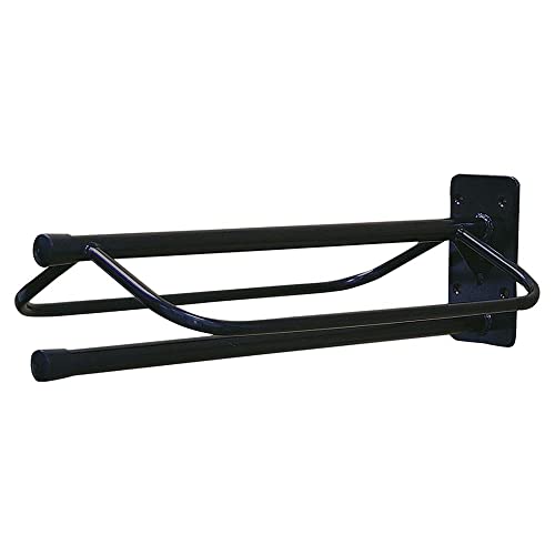 Wall Mount Saddle Rack with Single Pad Bar (Mounted Rack w/Single Pad Rack / Black)