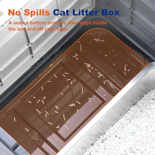 Stainless Steel Cat Litter Box with Lid & Drawer