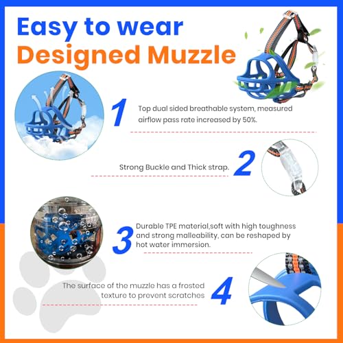 Dog Muzzle Basket Muzzle for Small Medium Large Dogs
