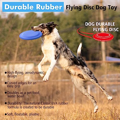 Dog Flying Disc (Durable Blue & Or)