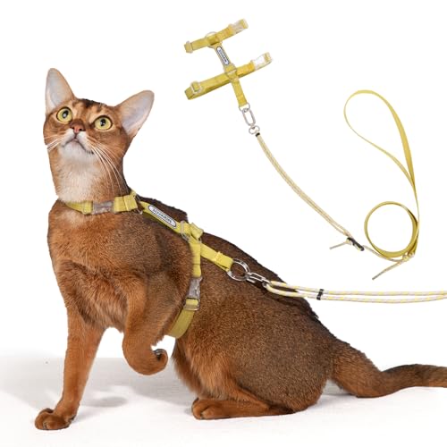 Cat Harness and Leash Set (Yellow)