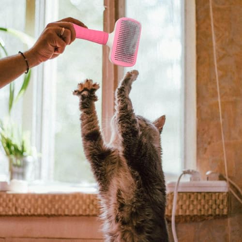 Pet Cleaning Deshedding Brush (pink)