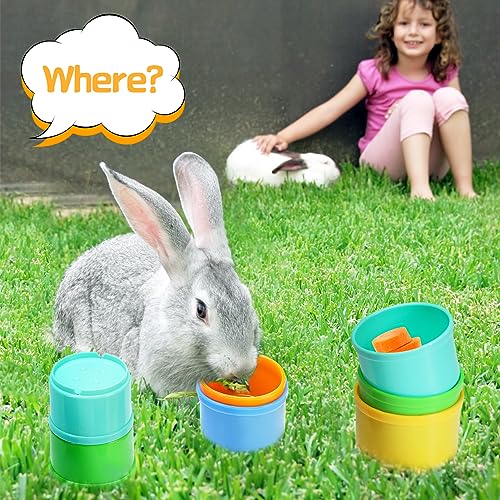 8 Pcs Stacking Cups for Bunny (Rainbow)
