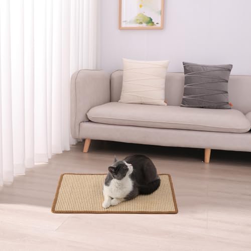 Cat Scratcher Mat (Beige-23.6 x 15.7 Inch)