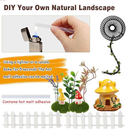 Acrylic Jumping Spider Enclosure Kit 19PCS with Decor (Green - Gothic style)